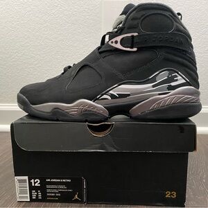 AIR JORDAN RETRO 8 CHROME/ black white lt graphite/ Size 12